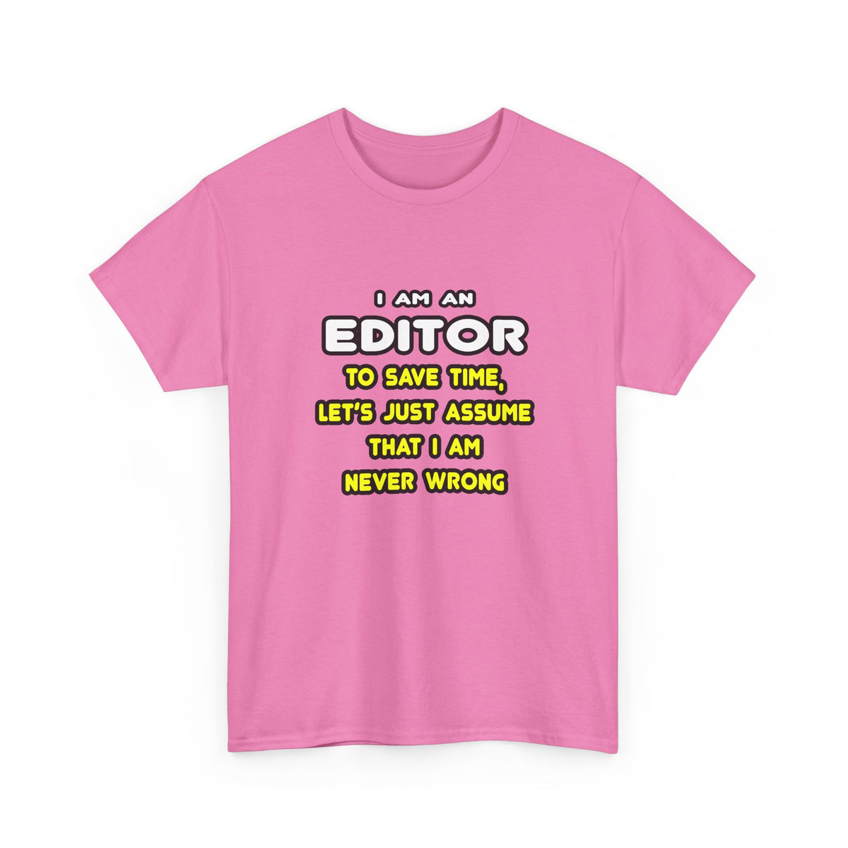 Funny Editor T Shirts and Gifts - Unisex Heavy Cotton Tee