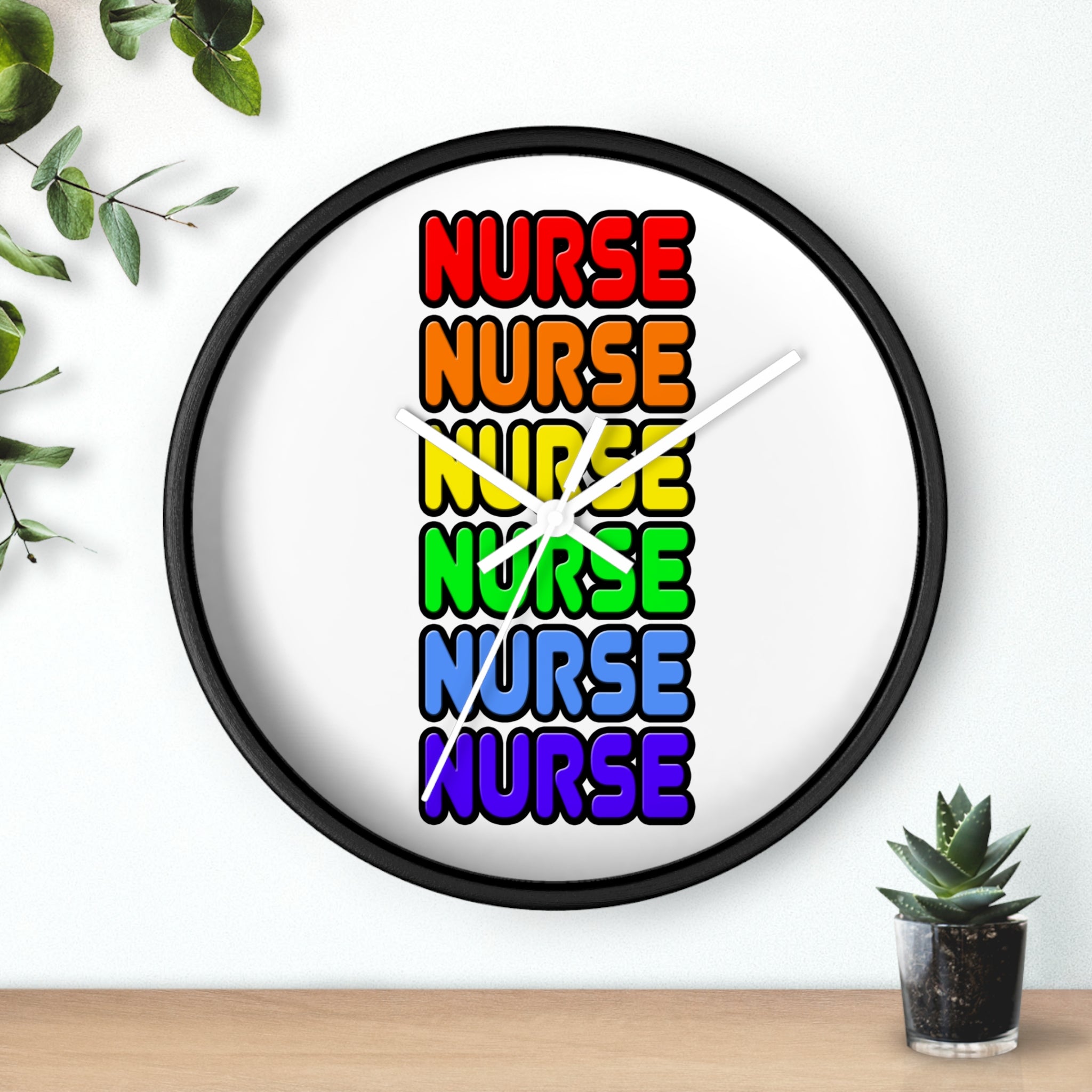 Rainbow Nurse - Wall Clock