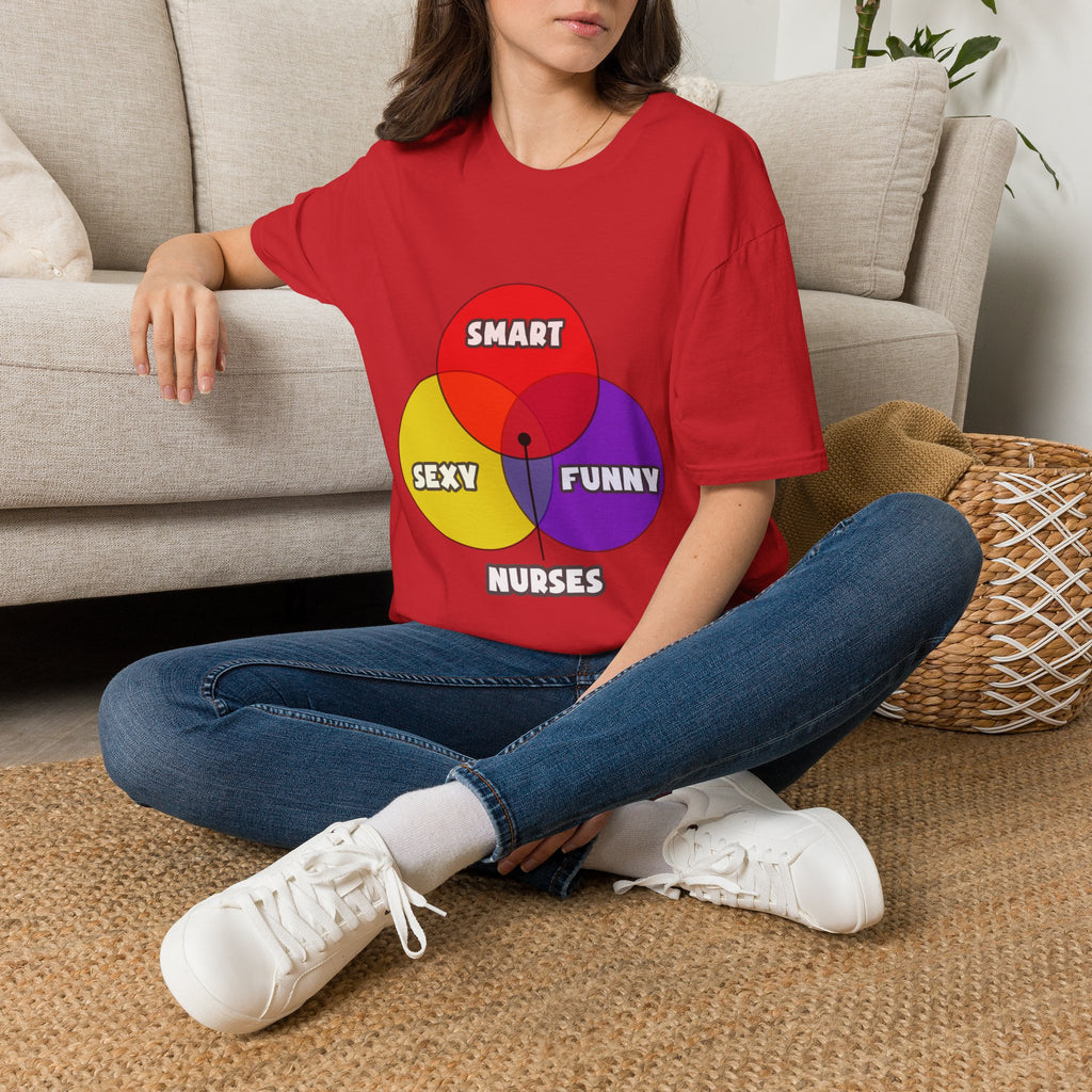 Venn Diagram .. Nurses - Unisex Softstyle T-Shirt