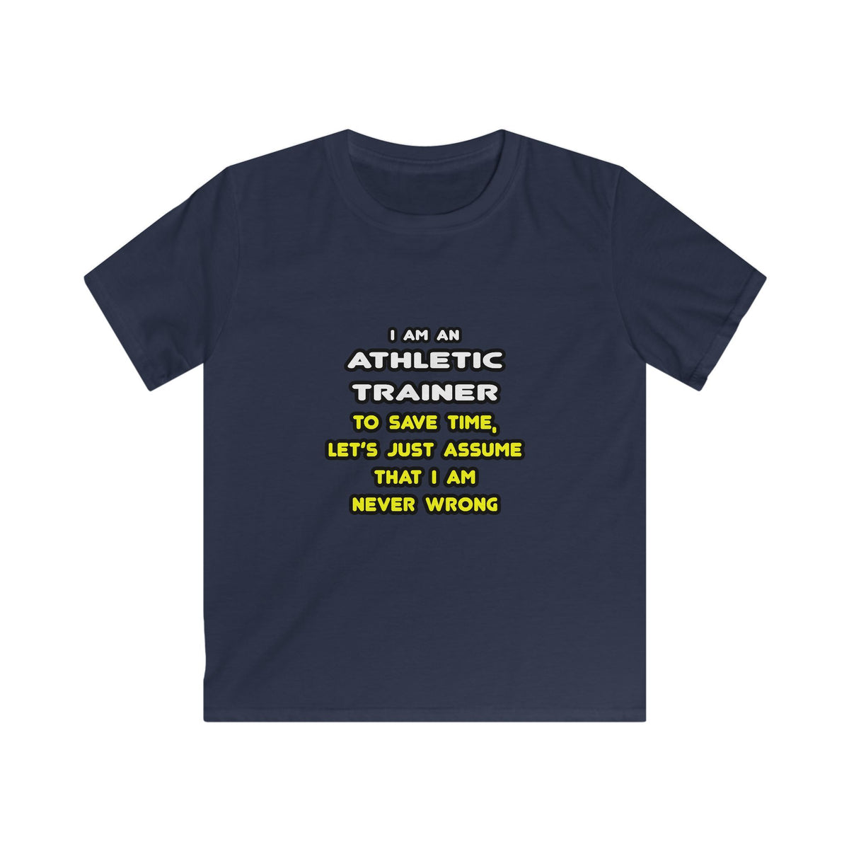 Funny Athletic Trainer T Shirts - Kids Softstyle Tee