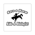 Save Horse Ride Biologist - Square Stickers