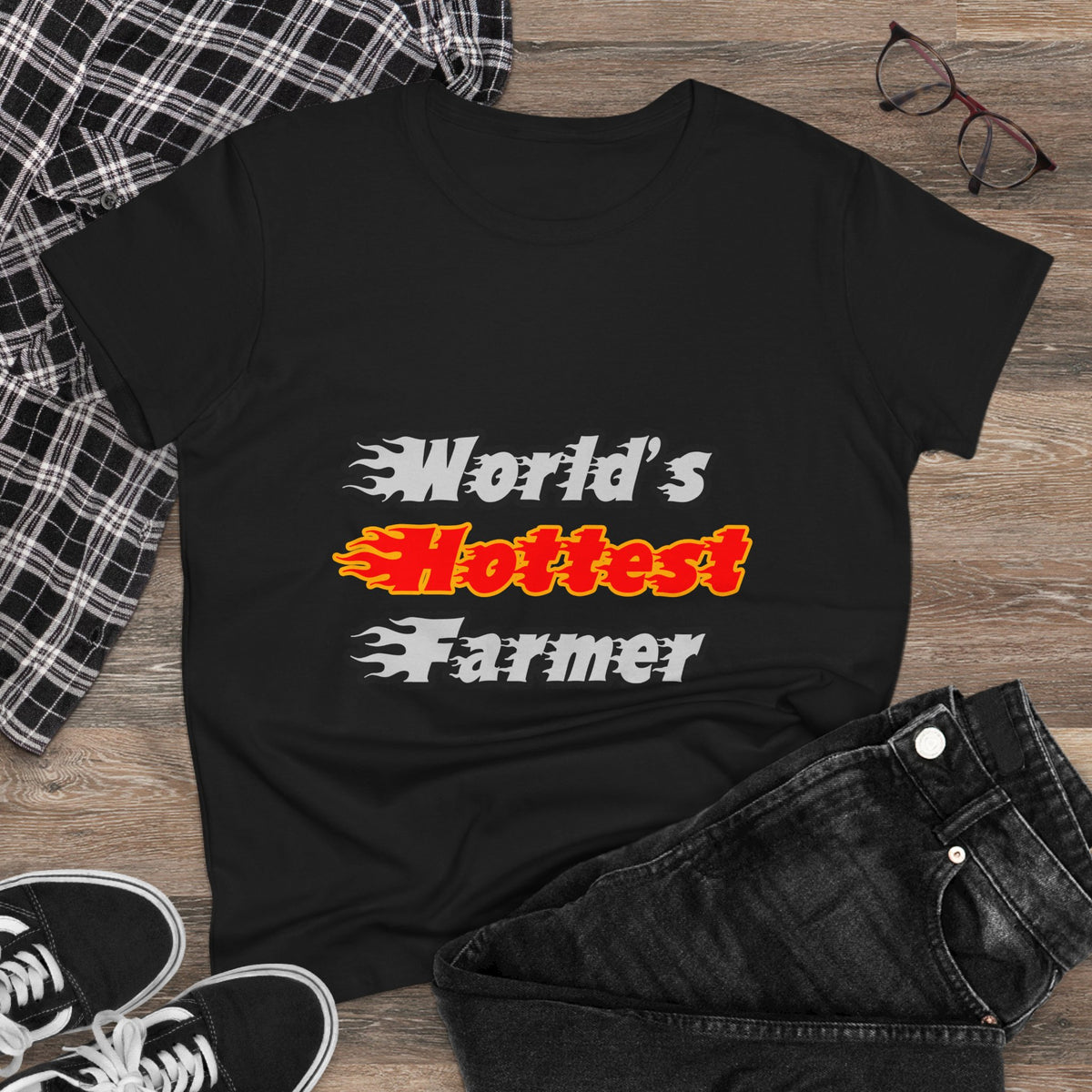 World's Hottest Farmer - Women's Midweight Cotton Tee