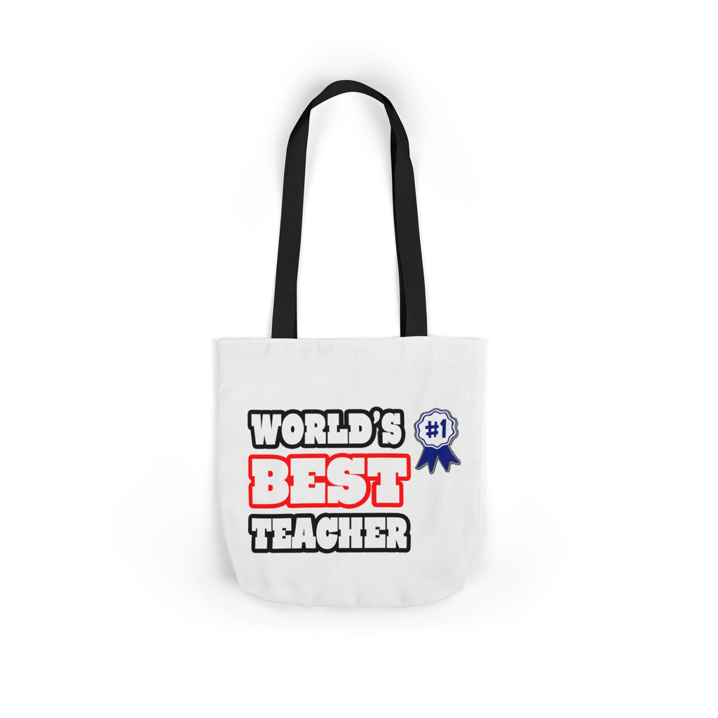World's Best Teacher - Canvas Tote Bag, 5-Color Straps