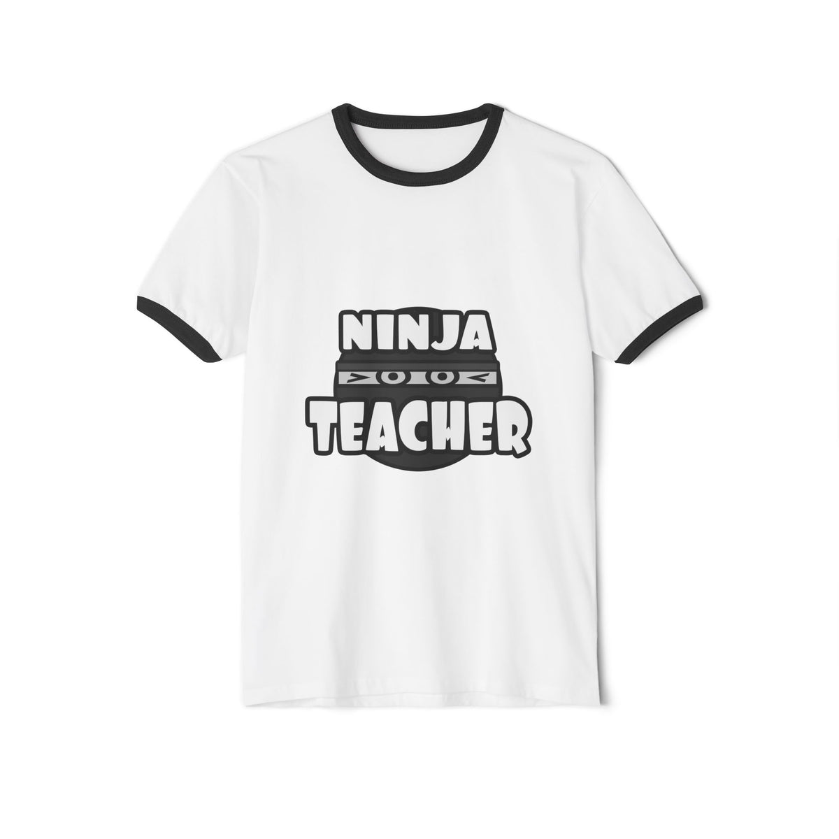 Ninja Teacher - Unisex Cotton Ringer T-Shirt