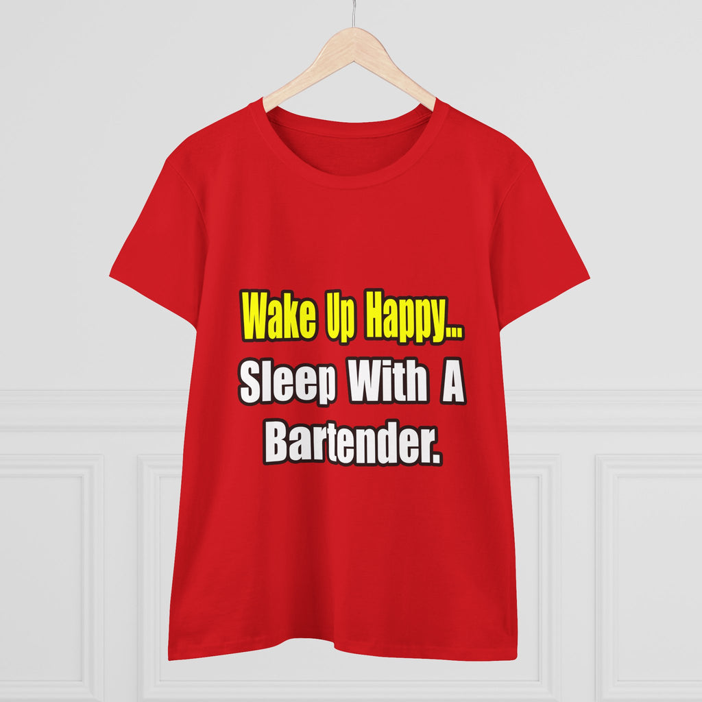 Sleep With a Bartender - Women's Midweight Cotton Tee