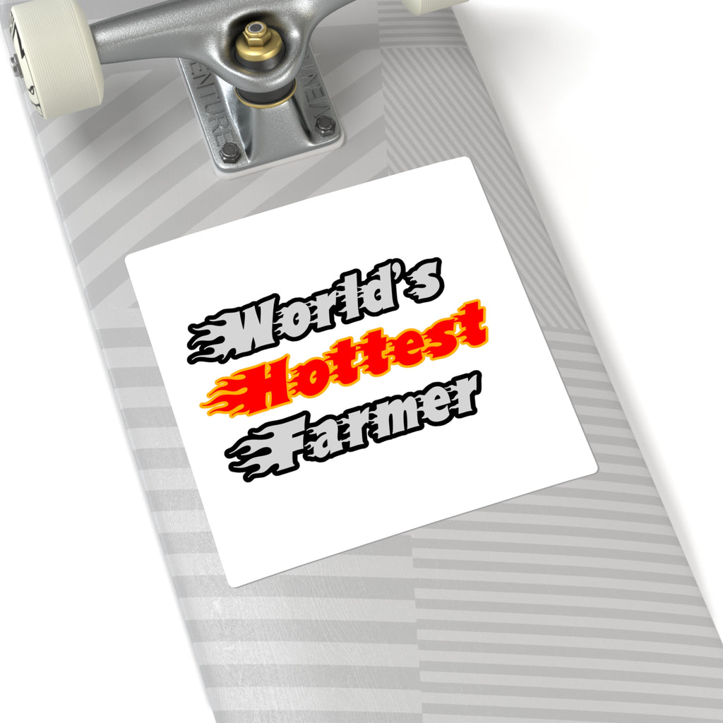 World's Hottest Farmer - Square Stickers