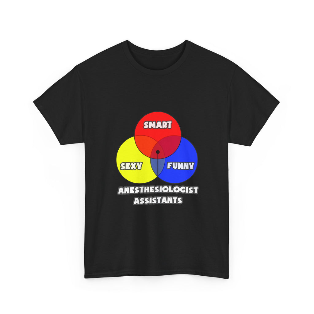 Venn Diagram .. Anesthesiologist Assistants - Unisex Heavy Cotton Tee
