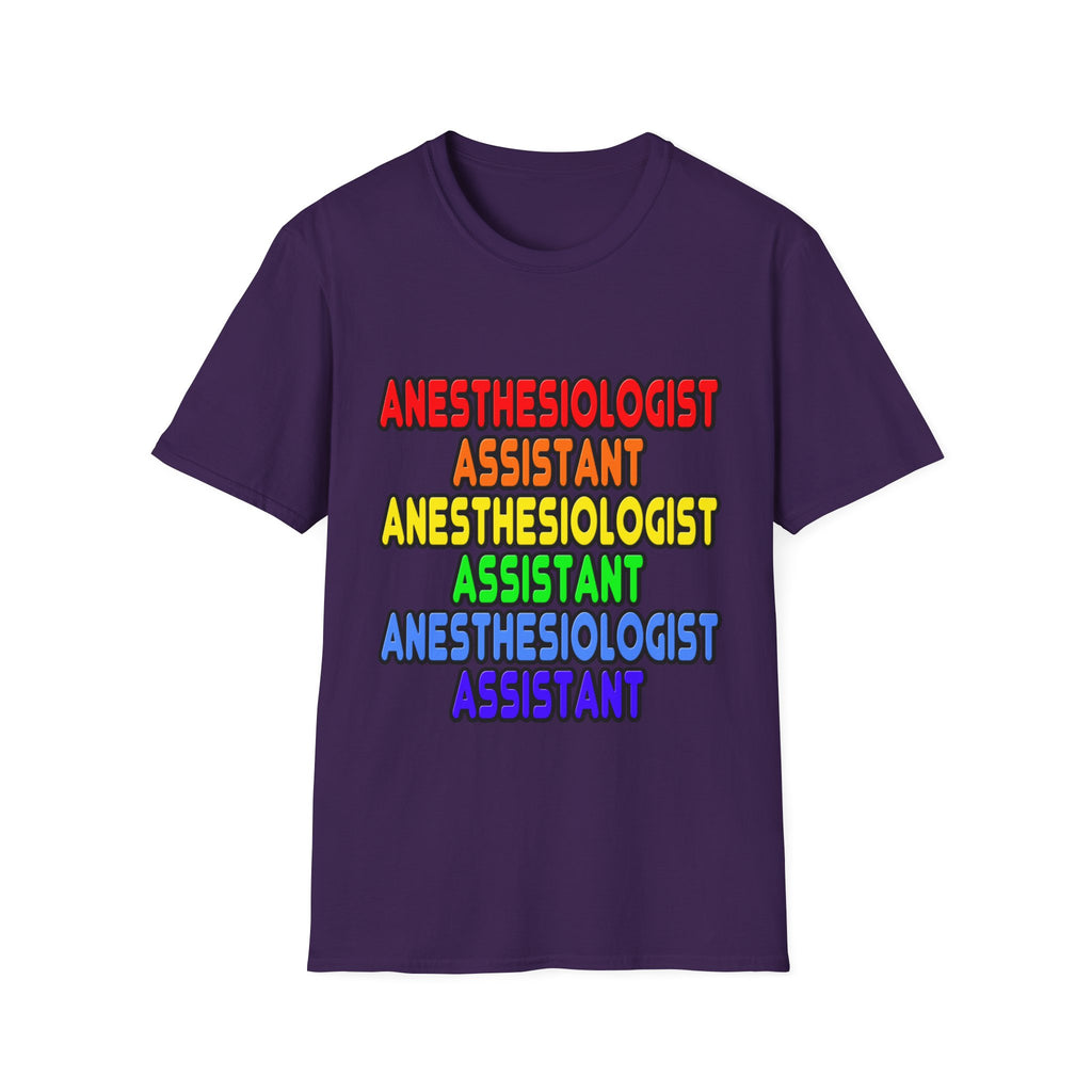 Rainbow Anesthesiologist Assistant - Unisex Softstyle T-Shirt