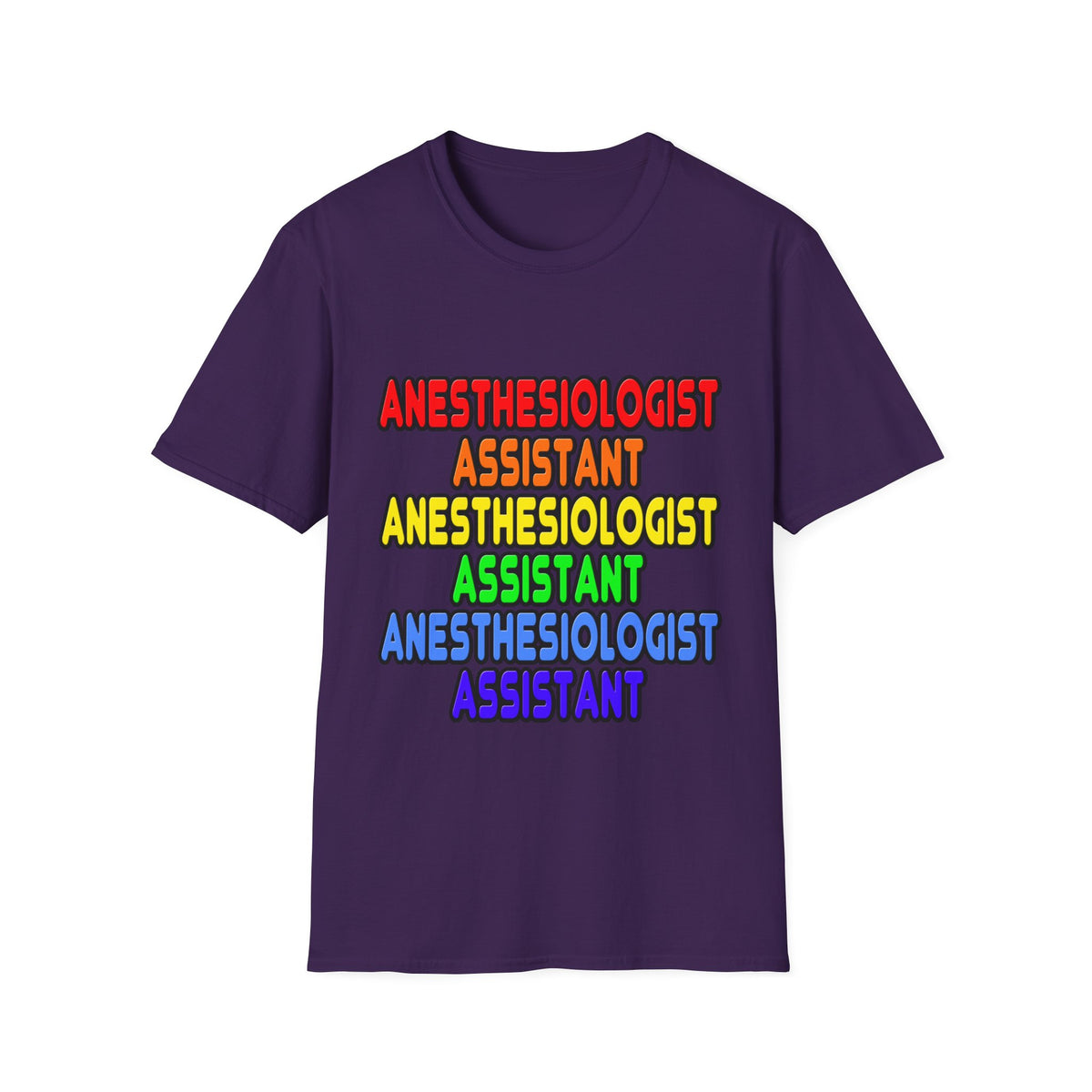 Rainbow Anesthesiologist Assistant - Unisex Softstyle T-Shirt