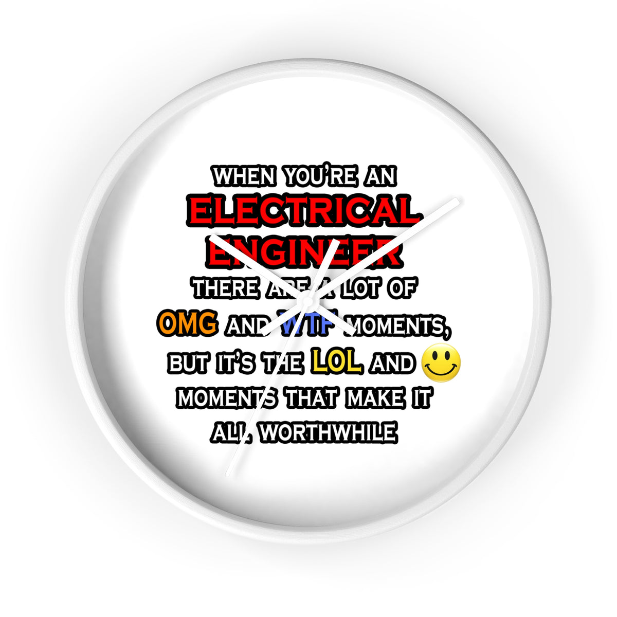 Funny Electrical Engineer ... OMG WTF LOL - Wall Clock