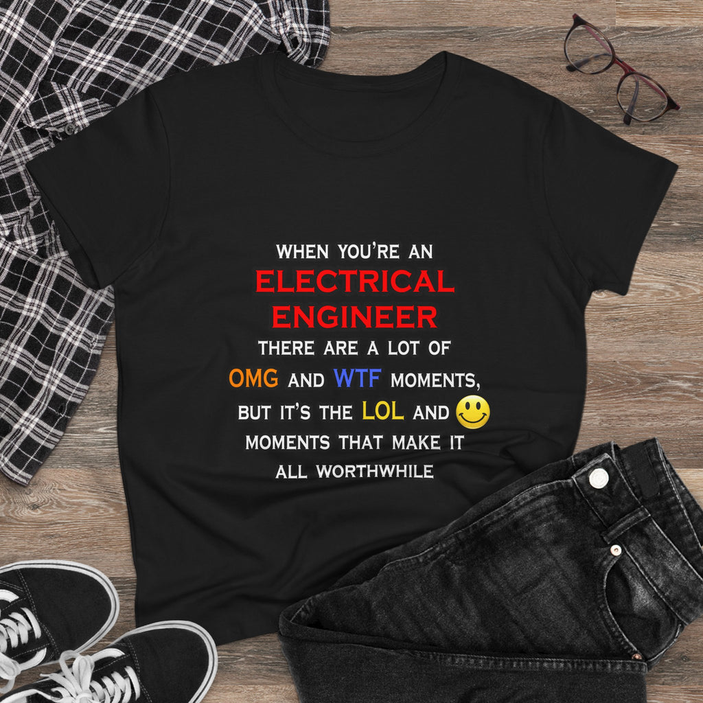 Funny Electrical Engineer ... OMG WTF LOL - Women's Midweight Cotton Tee