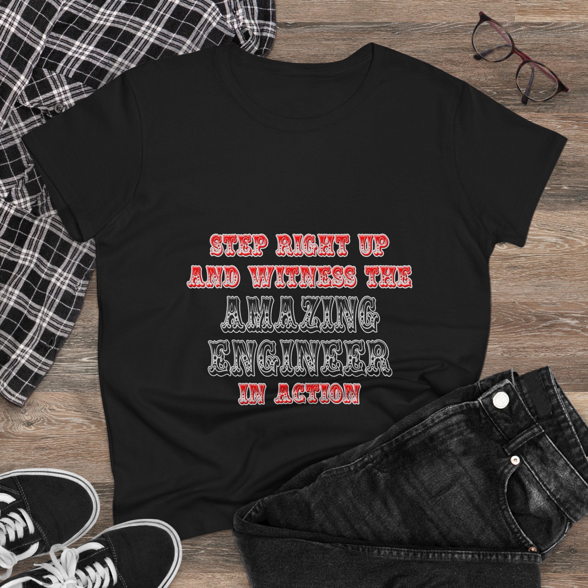 Amazing Engineer In Action - Women's Midweight Cotton Tee