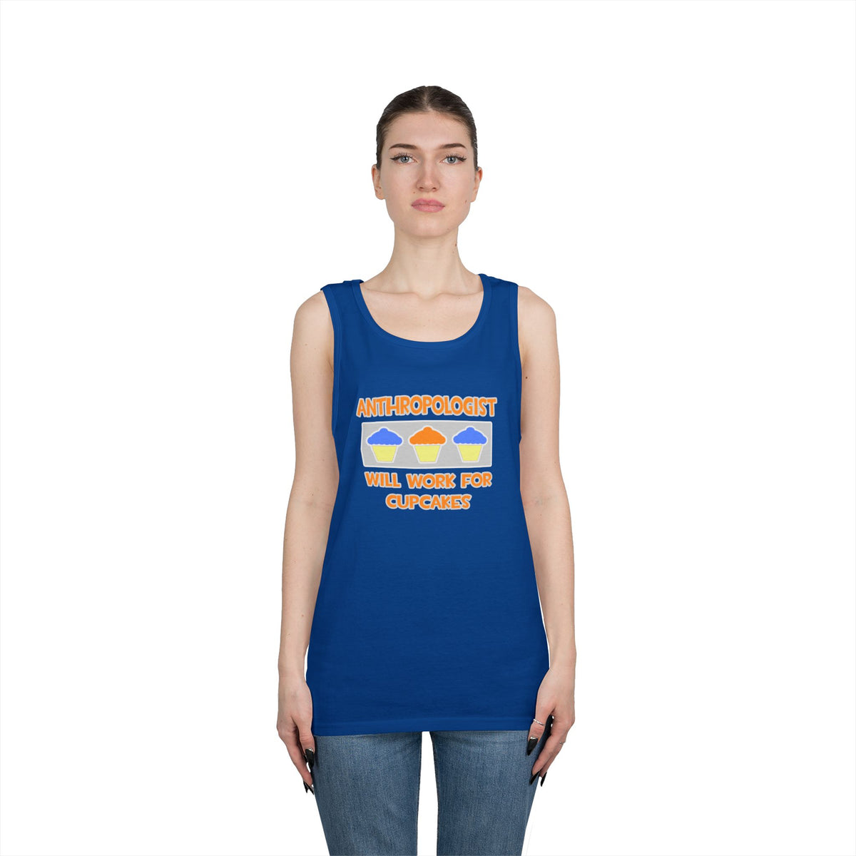 Anthropologist ... Will Work For Cupcakes - Unisex Heavy Cotton Tank Top